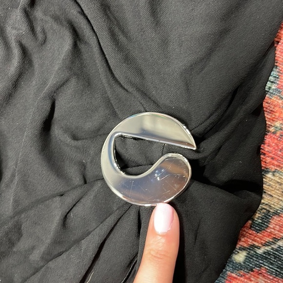 NWT Coperni Long Asymmetric Draped Dress in Black size medium - Picture 13 of 13